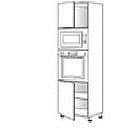 TALL UNIT ШАРАХ ШҮҮГЭЭ+ПЕЧЬ 60*57*204 /48+48/