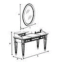 TREVISO NIGHT DRESSING TABLE WITH MIRROR 126*46*95