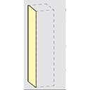 COMPONGO WARDROBE LEFT SIDE WHITE 1.8*53*245