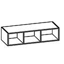 BOOK SHELF BLACK IRON 90*34*24