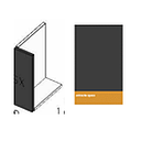 WALL UNIT INFILL ANTRACITE OPACO 15*48  L  SIDE