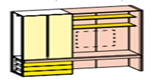 HOME OFFICE LEFT UNIT WITH SHELVES