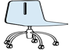 ANDY CHAIR WITH WHITE WHEELS