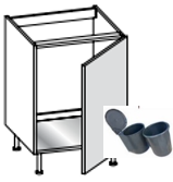 LINOSA LIGHT SINK BASE UNIT SX WITH A BIN 60*56.3*75