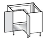 ELBA WHITE CORNER BASE UNIT 94x94*56.3*72