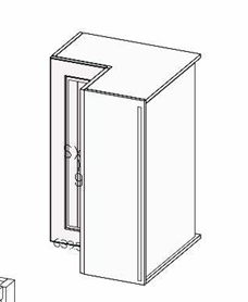 ELBA WHITE CORNER WALL UNIT SX 64x64*32*96