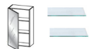LINOSA DARK WALL UNIT WITH GLASS DOOR DX 60*32*96
