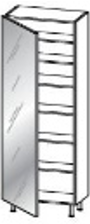 LINOSA DARK TALL UNIT WITH GLASS DOOR SX 60*56.3*228