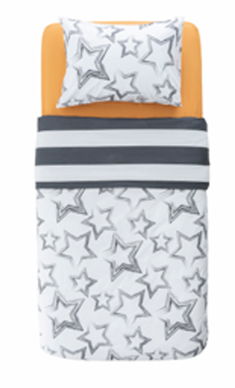 Bedding (120*200) 3хос одтой цагаан даавуун /углаа шар/New joy