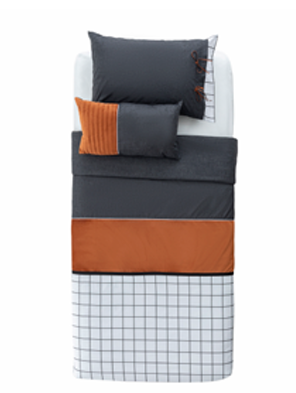 Bedding (120*200) 4хос 3 дэр хөнжил цагаан саарал элгэн бор New joy