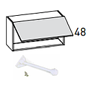 [2XMPB006 3XMPB0C00600108 WALL UNIT LIFT-UP DOOR ANTRACITE OPACO] AMALFI ISCHIA BLUE 45*32*48