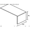 [2XTB45 Z3XT21245804021 WORKTOP SIDE] PANAREA WHITE 4*120>>4*90*87