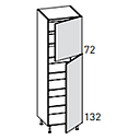 [2XGCB005 3XGCB0C00500125 GROOVE TALL UNIT R BIANCO] PANAREA WHITE 60*56.3*204