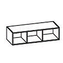 [2XCL002 3XCL00000200075 3XCL00000200066 OPEN BOOKCASE ROVERE] IMAB KITCHEN 90*34*24