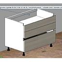 [2XGBA316 3XGBA0D31600074 3XGBA0D31600046 BASE UNIT FOR HOB 1 DRAWER AND 1 PAN DRAWER] PANAREA GREEN 90*56.3*75