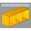 [2XAC210201 3XACC0203101 OPEN METAL BOOKCASE YELLOW] PANAREA WHITE 90*34*24