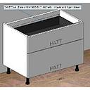 [2XMBE044 3XMBE0D4400013 BASE UNIT 2 DRAWERS 36+24] PIANA TALL UNIT WHITE 90*56*60