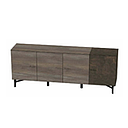 [2M0227] SIDEBOARD LEGNO BRUCIATO, ARDESIA CHIARO 240*50.5*93.4
