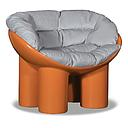[BD-S5371-ORANGE SINGLE CHAIR] SINGLE CHAIR 