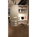 [RQM046 2QG3BT124AAAB-15 BIANCO ALTEA WARDROBE WITH HOME OFFICE] WARDROBE WITH HOME OFFICE