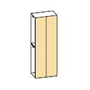 [2QG3BT019 WHITE WARDROBE 2D 90] COMPONGO WARDROBE 2D 90