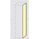 [2QG3FI001 3Q3FI0000300030 RIGHT] COMPONGO WARDROBE RIGHT SIDE WHITE 1.8*53*245