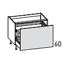 [2XMBE049 3XMBE0C04900001 SINK BASE UNIT HIGH BASKET, 1 INTERNAL BASKET CREMA LUCIDO] AMALFI-ISCHIA BEIGE 60*56.3*60