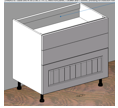 [2XMBA287 3XMBA0C28700227 BASE UNIT 2 DRAWERS AND 1 PAN DRAWER CREMA LUCIDO] AMALFI ISCHIA BEIGE 90*56.3*72