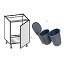 [2XMBA157 3XMBA0C15701234 3PACC00012 SINK BASE UNIT WITH BIN R CREMA LUCIDO] AMALFI ISCHIA BLUE 60*56.3*72