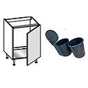 [2XMBA157 3XMBA0C15801211 3PACC00012 3XMBA0C15801275 SINK BASE UNIT L WITH ROUND BIN CEMENTO CHIARO] ISCHIA 60*56.3*72