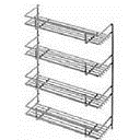 [3ELAC23029 FOUR TIER RACK] ELBA BEIGE METAL 32*10*43