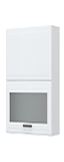 [V7-90-1K1SP/4 WALL UNIT WITH LIFT-UP GLASS DOOR PEARL GREY] EVIA KITCHEN 90*72*32