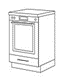 [R-60-R/4 OVEN BASE UNIT WHITE] TARA KITCHEN 60*88*60