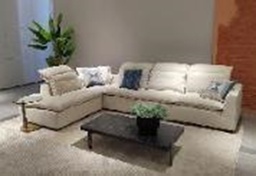 [D553 BEIGE RIGHT] CORNER SOFA RIGHT