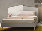 [2CJLE05QC - 19 GREY] BED DOUBLE WITH FIXED BED SPRING - GREY