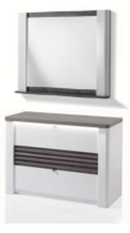 [2099901526281 + 2099901526328] VERTIGO DRAWER WITH LED AND MIRROR