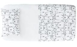 [BONO PINK LINEN SET] Bedding (120*200) 3хос 1 дэр цагаан даавуун баавгай New joy