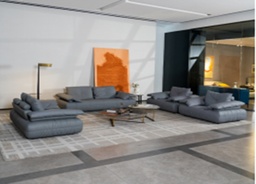 [W6007-2600 LEATHER] SOFA 3 SEAT