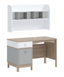 [BONO GREY WORKING DESK WITH SHELF] WORKING DESK WITH SHELF